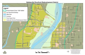 Noblesville riverfront redevelopment district boundaries map