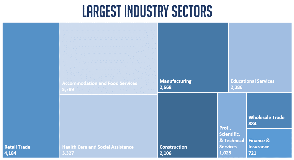 Largest industry sectors