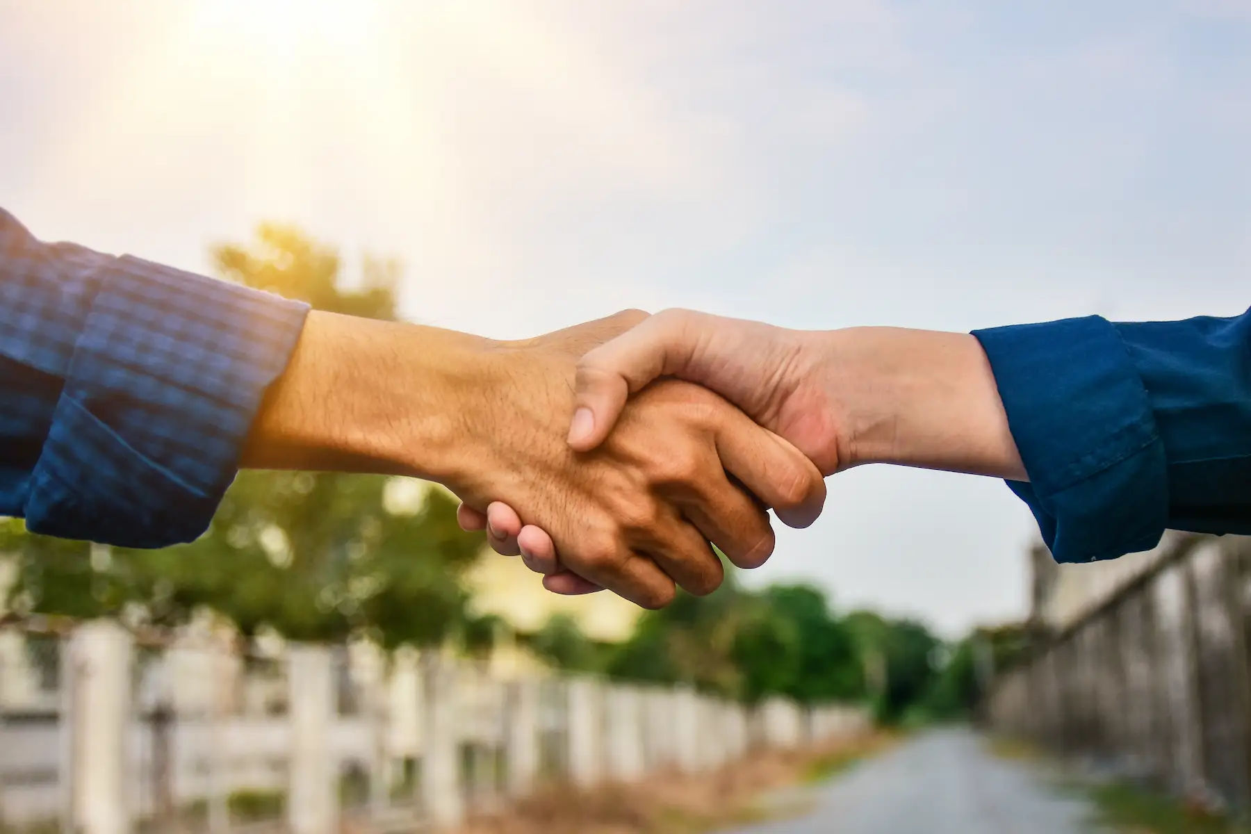 People Shake Hand Teamwork Project Success Engineer Hand Shake Outdoor People shake hand teamwork project success engineer hand shake outdoor